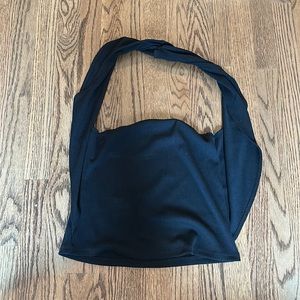 The Drop Kerrently small black halter top